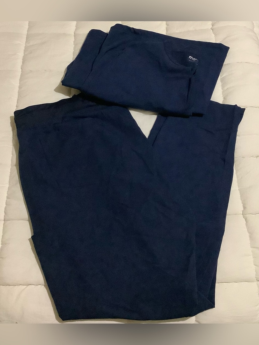 Mandala Scrubs Navy Top and Bottom Set